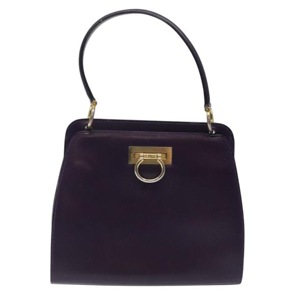 CELINE Hand Bag Leather Purple Gold - Picture 2 of 13